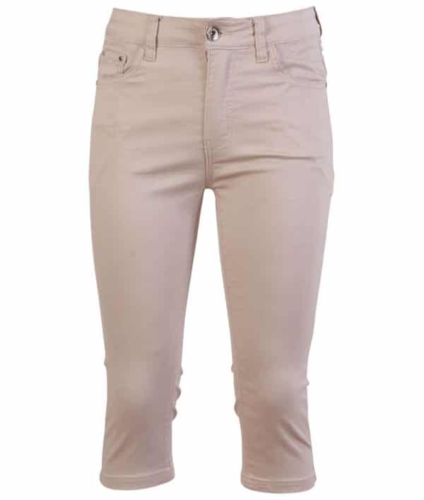 BS Jeans - Dame trekvart bukser - Beige - Størrelse 36