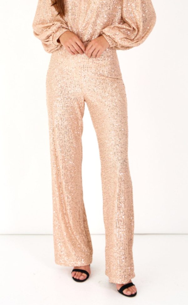 Chosen Bukser - Jill Sequin - Beige