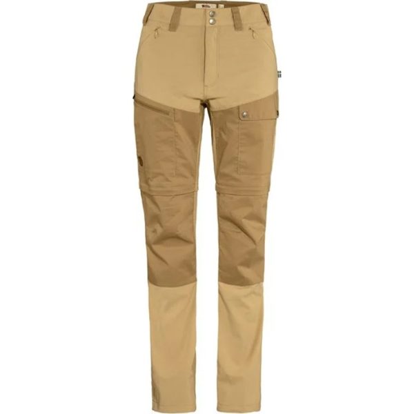 Fjällräven Abisko Midsummer Zip-Off Trousers Kvinder / Damer-dune Beige / Grønwheat Brun-40 - Bukser